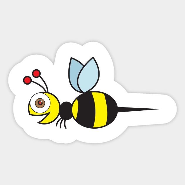 Bee Sticker by Wickedcartoons